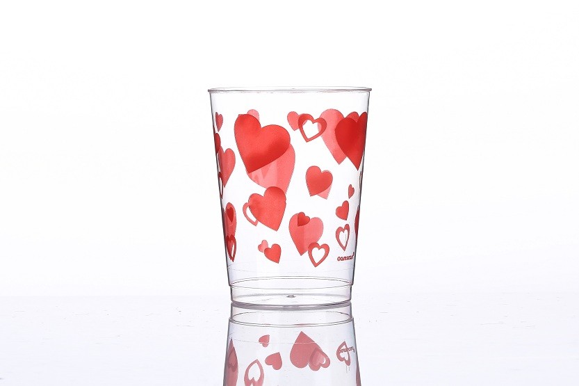 10 oz  Fiery heart printed cups