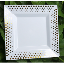 NINGBO GUANGHE PLASTIC INDUSTRIAL CO.,LTD.New release Gold-plated Process disposable plastic Square Plates