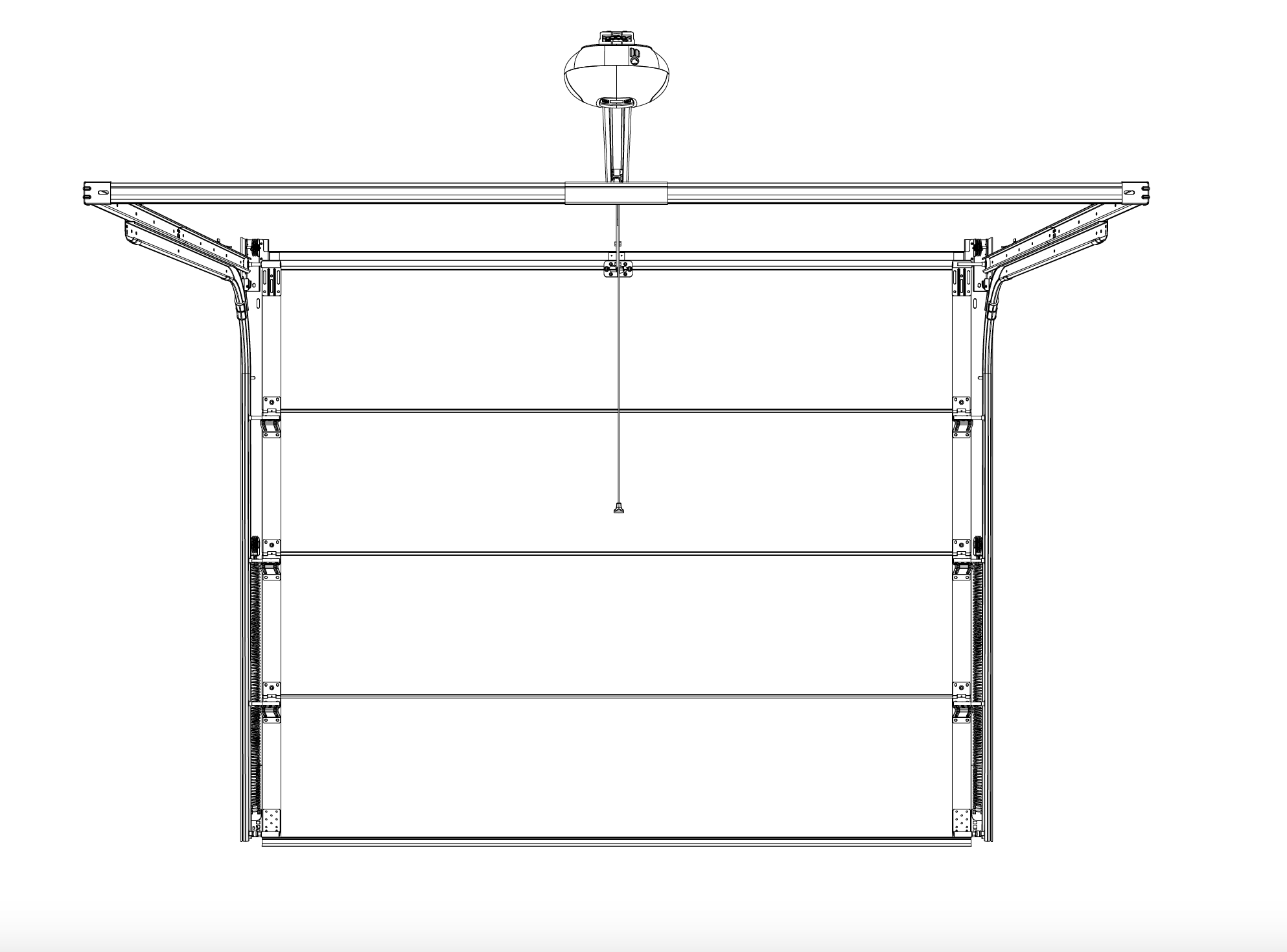 Sectional door hardware box