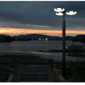 Landscape lamp | Pole top light WD-T018-A | 3 land head | Aluminum & stainless steel | PC diffuser