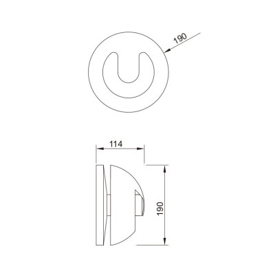 Round head style | customized wall lamp WD-B135 | High quality aluminum | IP65 | PC diffuser