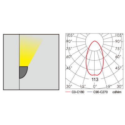 Outdoor wall lamp | Wall mounted light WD-B115 | Customized square shape up | COB LED I IP65