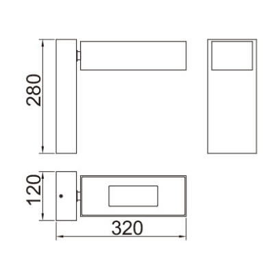 Wall lamp WD-B225-C | Aluminum wall mouted light | noble degsign | left-right direction adjustable