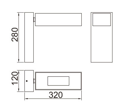 Wall lamp outdoor lights custom wall mouted light modern degsign rectangle-shape one  left-right direction adjustable WD-B225-D