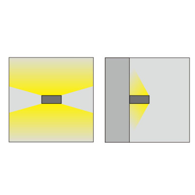 Wall lamp WD-B230 | wall mouted light | square shape | up-down light | aluminum body | IP65