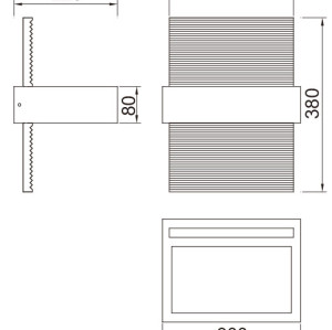 Wall lamp WD-B117 | Wall mounted light | Noble design | Square-ring shape | High-quality aluminum