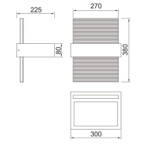 Wall lamp WD-B117 | Wall mounted light | Noble design | Square-ring shape | High-quality aluminum