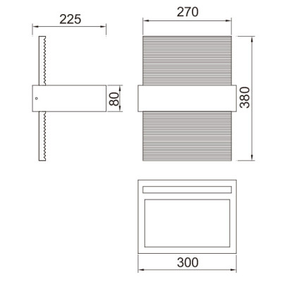 Wall lamp WD-B117 | Wall mounted light | Noble design | Square-ring shape | High-quality aluminum