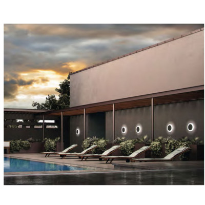 Wall lamp WD-B200-A | outdoor wall light | round head | High quality aluminum | PMMA | LED | IP54