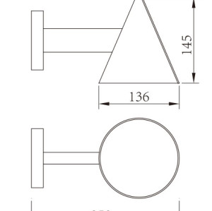 Wall lamp WD-B227 | Outdoor lighting | Copper | Aluminum | LED | Modern style | PC diffuser | IP65