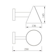 Wall lamp WD-B227 | Outdoor lighting | Copper | Aluminum | LED | Modern style | PC diffuser | IP65