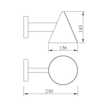 Wall lamp WD-B227 | Outdoor lighting | Copper | Aluminum | LED | Modern style | PC diffuser | IP65
