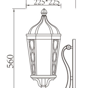 Vintage light | Wall lamp WD-B074 | LED | European style | High-quality aluminum | Tempered glass