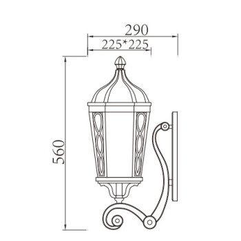 Vintage light | Wall lamp WD-B074 | LED | European style | High-quality aluminum | Tempered glass