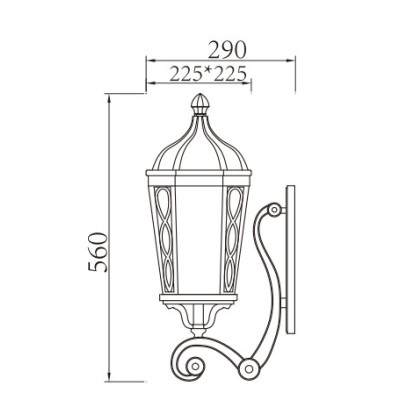 Vintage light | Wall lamp WD-B074 | LED | European style | High-quality aluminum | Tempered glass