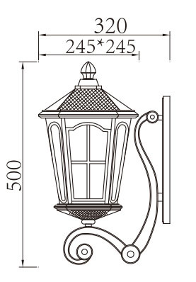 Vintage Sconce Light | Wall lamp WD-B074-A | LED | European style | Aluminum body | Tempered glass