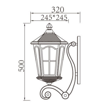 Vintage Sconce Light | Wall lamp WD-B074-A | LED | European style | Aluminum body | Tempered glass