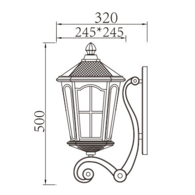Vintage Sconce Light | Wall lamp WD-B074-A | LED | European style | Aluminum body | Tempered glass