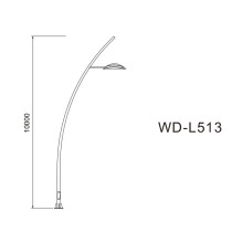 Street light WD-L513 | Aluminum road lamp | Hot-dip galvanizing pole | HQI-E E27 | 10 meters | IP55