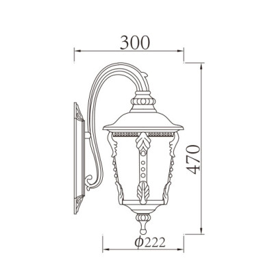 Wall light WD-B062 | Aluminum lamp |LED ball lamp E27 | CFL E27 | Press glass diffuser | IP55