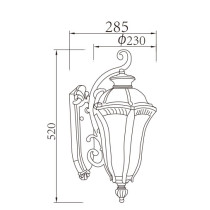 Wall lamp WD-B063 |  LED ball lamp E27 | High-quality aluminum | Press glass diffuser | IP55