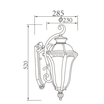 Wall lamp WD-B063 |  LED ball lamp E27 | High-quality aluminum | Press glass diffuser | IP55