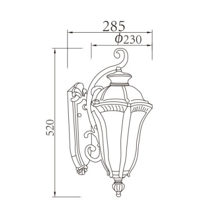 Wall lamp WD-B063 |  LED ball lamp E27 | High-quality aluminum | Press glass diffuser | IP55