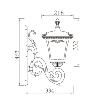 Custom wall mounted light | Aluminum  lamp WD-B228 | E27 | | IP65 | Explosion-proof glass diffuser