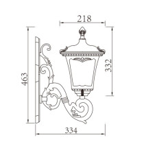 Custom wall light | Non-standard outdoor luminaire | Wall mounted light  WD-B228 | LED ball lamp E27 | European classical style | for balcony corridor |  IP65 | Explosion-proof glass diffuser