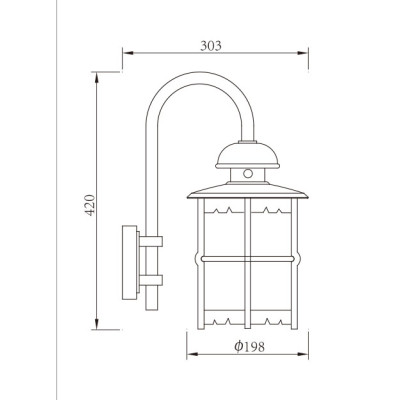 Aluminum wall luminaire | Custom | LED ball lamp WD-B051 | CFL E27 | explosion-proof glass | IP55