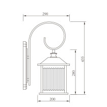 Wall light WD-B207 | Aluminum wall lamp | LED ball lamp E27 | CFL E27 | PMMA | PC diffuser | IP55