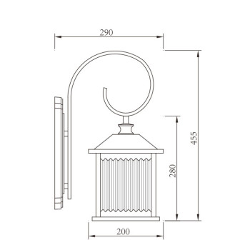 Wall light WD-B207 | Aluminum wall lamp | LED ball lamp E27 | CFL E27 | PMMA | PC diffuser | IP55