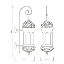 American loft style | Wall light WD-B241 | High-quality aluminum | IP65 | PMMA | PC diffuser | E27