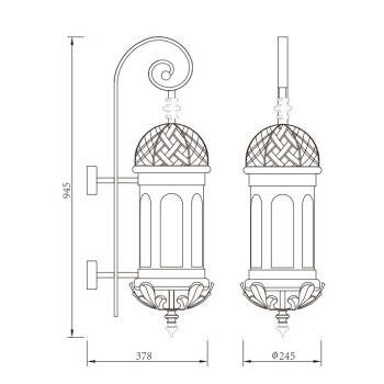 American loft style | Wall light WD-B241 | High-quality aluminum | IP65 | PMMA | PC diffuser | E27