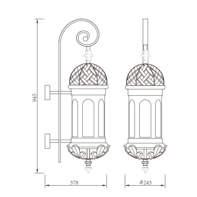 American loft style | Wall light WD-B241 | High-quality aluminum | IP65 | PMMA | PC diffuser | E27