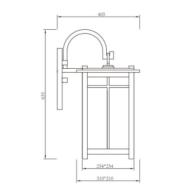 vintage Wall light | Retro outdoor wall mounted light WD-B318 | LED and CFL E27 | european classical
