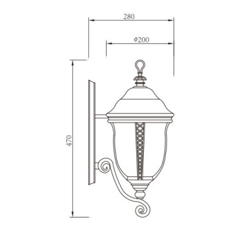 Wall light WD-B332-A | Aluminum wall mounted light| LED | CFL E27 | European classical style | PMMA