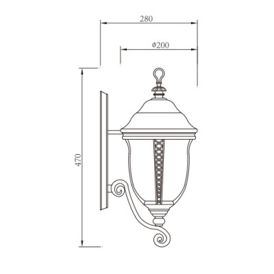 Wall light WD-B332-A | Aluminum wall mounted light| LED | CFL E27 | European classical style | PMMA