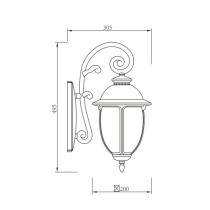 Custom wall light | Wall mounted light WD-B331 | LED ball or CFL E27 | european noble style | IP55