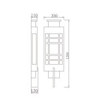 Wall light WD-B344 | High-quality aluminum | Outdoor decoration lamp | LED T5 | Scagliola diffuser