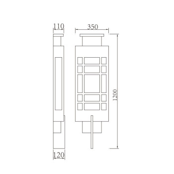 Wall light WD-B344 | High-quality aluminum | Outdoor decoration lamp | LED T5 | Scagliola diffuser