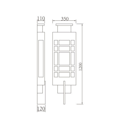 Wall light WD-B344 | High-quality aluminum | Outdoor decoration lamp | LED T5 | Scagliola diffuser