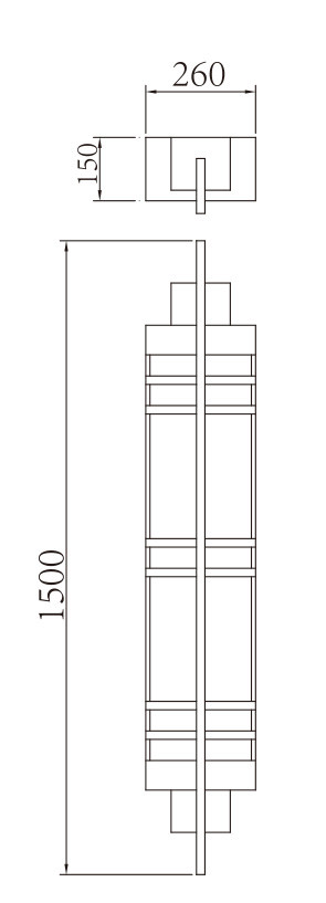 Wall light WD-B254 | Custom wall mounted lamp | SMD LED T5 | Aluminumhead | PMMA diffuser | IP55