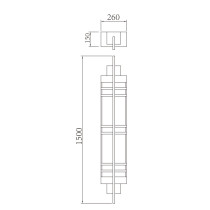 Wall light WD-B254 | Custom wall mounted lamp | SMD LED T5 | Aluminumhead | PMMA diffuser | IP55