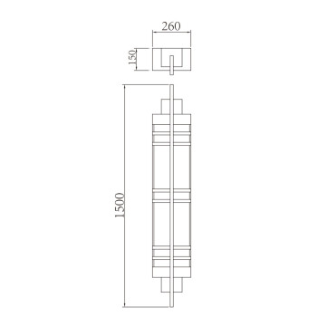 Wall light WD-B254 | Custom wall mounted lamp | SMD LED T5 | Aluminumhead | PMMA diffuser | IP55