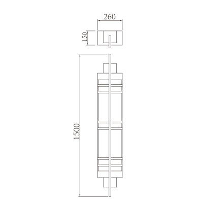 Wall light WD-B254 | Custom wall mounted lamp | SMD LED T5 | Aluminumhead | PMMA diffuser | IP55