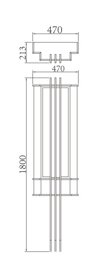 Custom wall light | Aluminum wall lamp WD-B258 | SMD LED | Classical style | Scagliola | Long shape