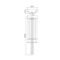 Custom wall light | Aluminum wall lamp WD-B258 | SMD LED | Classical style | Scagliola | Long shape