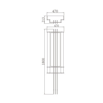 Custom wall light | Aluminum wall lamp WD-B258 | SMD LED | Classical style | Scagliola | Long shape