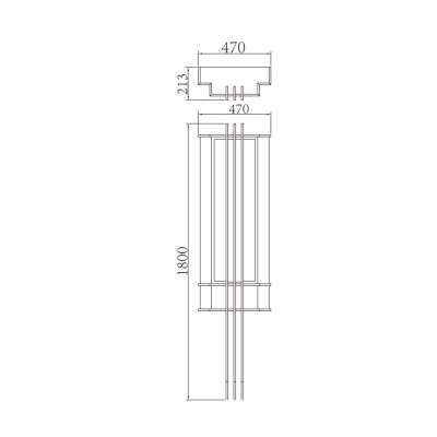 Custom wall light | Aluminum wall lamp WD-B258 | SMD LED | Classical style | Scagliola | Long shape